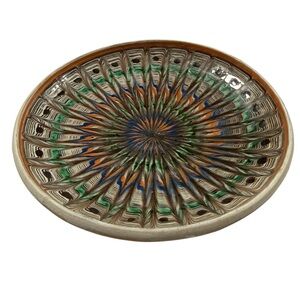Vintage Handmade Romanian Pottery Plate.